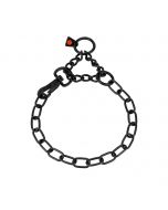 HS Sprenger Collar ajustable con gancho de acero inoxidable negro 3 mm