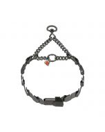 HS Sprenger Collar NeckTech Fun con cadena y ClicLock acero inoxidable negro mate