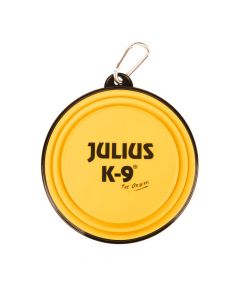 Julius-K9 Bebedero portátil de silicona amarillo